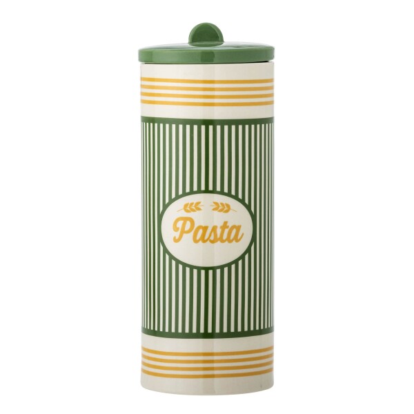 Bloomingville Keramická dóza Stefano Pasta 2,2 l, zelená barva, keramika