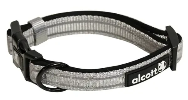 Alcott Adventure šedá - velikost L / reflexní obojek pro psy (AC-01410)