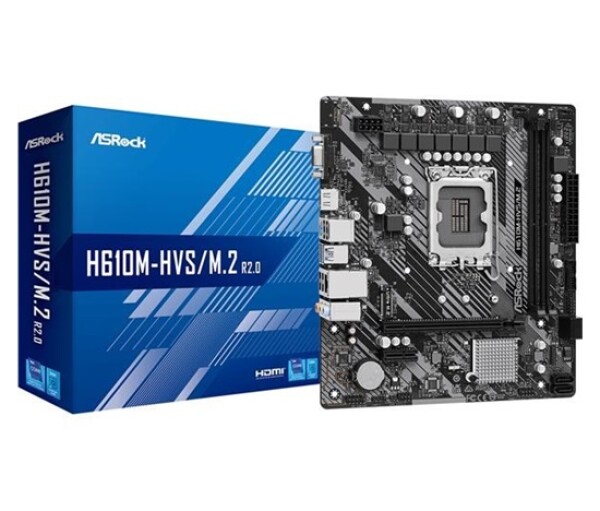 ASRock MB Sc LGA1700 H610M-HVS/M.2 R2.0, Intel H610, 2xDDR4, 1xHDMI, 1xVGA, mATX EDF_380773