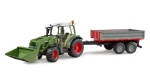 Bruder 02182 Fendt Vario 211 traktor s vlekem a nakladačem
