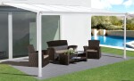 Hliníková pergola LanitPlast Wall 33 FSX bílá + čirý PC