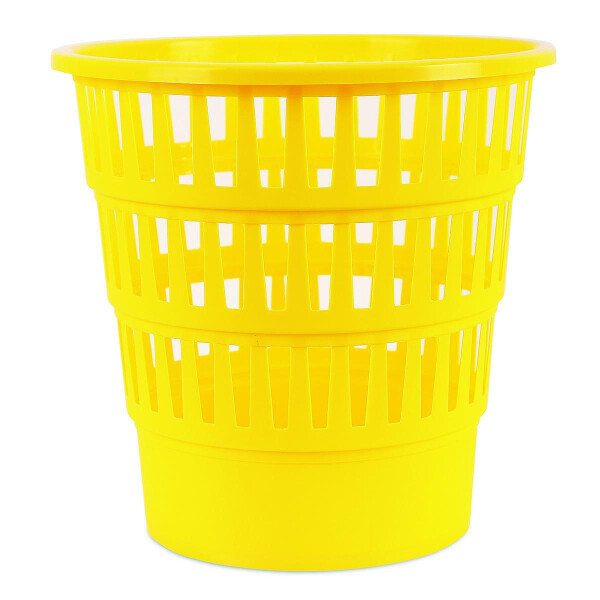 Office Products odpadkový koš perforovaný, 16 l, PP, žlutý