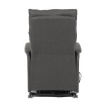 Křeslo polohovací, eletrické, šedá látka.