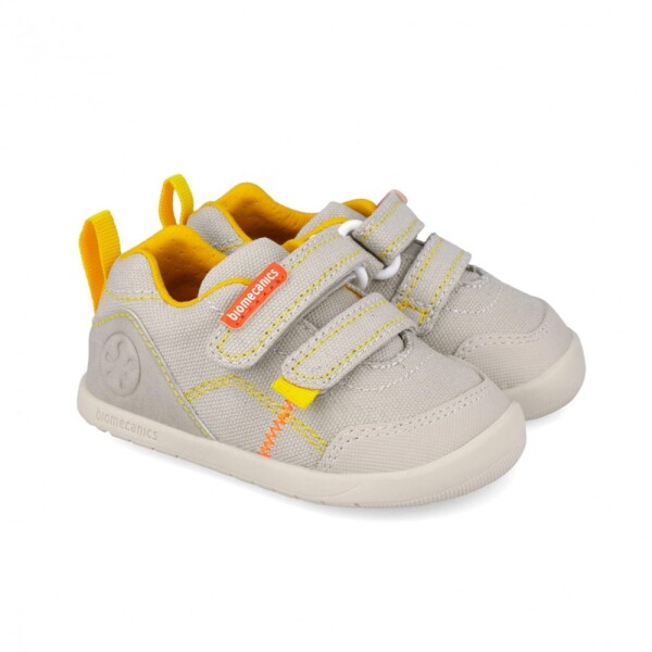 Chlapecké barefoot plátěné tenisky LONA BASICA BEIGE Y AMARILLO Biomecanisc 262190-C891 - 24