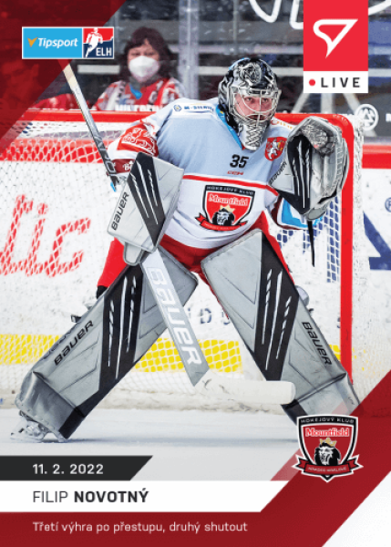 Hokejové karty Tipsport ELH 2021-22 - L-098 Filip Novotný