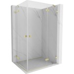 MEXEN/S - Lunar Duo sprchový kout dveře křídlové pravá 120 x 70, transparent, zlato kartáčovaná 834-120P-070L-55-00