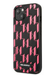 Pouzdro Karl Lagerfeld Monogram Plaque iPhone 13 růžové