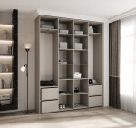 Zásuvky pro šatní skříně COMO Barva korpusu: Bílá, Rozměry: 40 cm, Počet: 1 sada - 2x šuplík