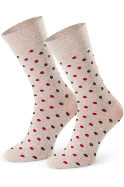 Ponožky k obleku - se vzorem 056 béžová melanž 39-41