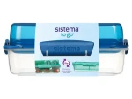 Sistema To Go LunchStack Rectangle Dělený svačinový box 1.8 l modrá (8592001429758)