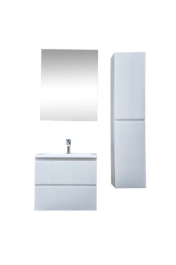 Koupelnová skříňka s umyvadlem SAT B-Way 59x50x45 cm bílá lesk KSETBWAY17 KSETBWAY17
