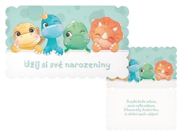 Přání k narozeninám dinosauři Přání k narozeninám dinosauři