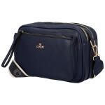 Stylová dámská koženková crossbody kabelka Aliana, tmavě modrá