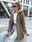 Dámská bunda parka s odepínací kapucí khaki FashionStreet TY5451 M