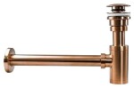 REA - Umyvadlový sifon s univerzální výpustí click-clack - COPPER MAT REA-A5699