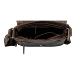 Pánská trendy kožená crossbody Laurence, tmavě hnědá