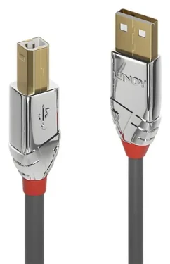 Lindy USB-A - USB-B 1m šedá / Kabel USB / USB 2.0 / 480 Mbit/s (36641)