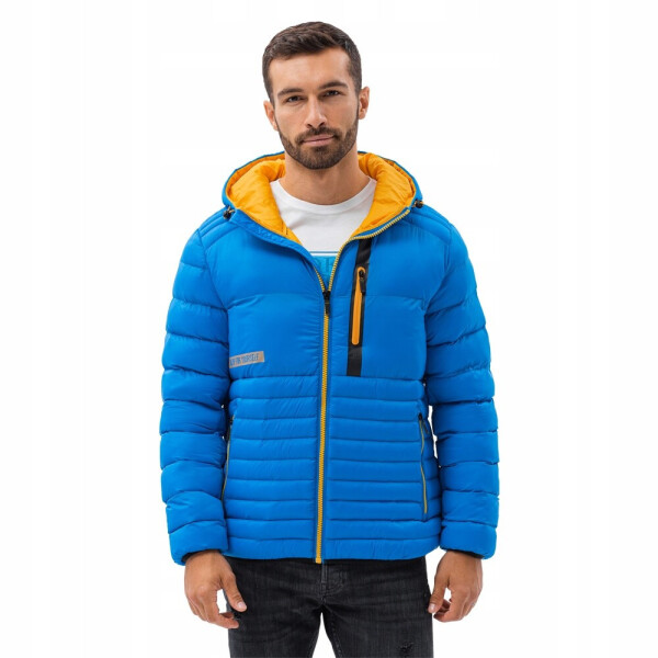 Pánská bunda C372 modro-žlutá - Ombre S