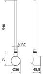 MEXEN - FA-D22 topná tyč 600 W, černá W955-0600-70