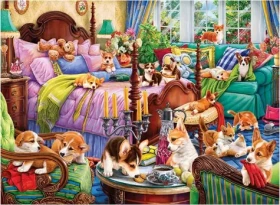 ANATOLIAN Puzzle Pejsci v posteli