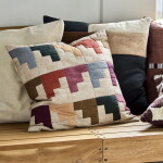 House Doctor Prošívaný povlak na polštář Block Multi 50 × 50 cm, multi barva, textil