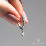 Royal Fashion stříbrné náušnice GU-DR23087E-SILVER-MOONSTONE-TOPAZ