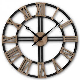 DumDekorace Velké dřevěné nástěnné hodiny 80 cm