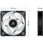 ARCTIC P12 PWM PST A-RGB 0dB černá / 120 mm / 0 - 2000 RPM / 48.8 CFM / A-RGB / 4-pin + 4-Pin Socket (ACFAN00231A)