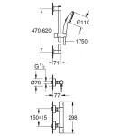 GROHE - Precision Get Sprchový set s termostatem, chrom 34856000