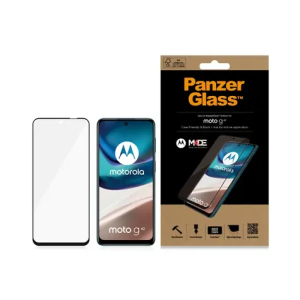 PanzerGlass Tvrzené sklo UWF pro Motorola Moto G42 černá (6564)