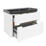 Koupelnová skříňka s umyvadlem SAT Fusion 77,5x53x45 cm bílá matná mat SATFUSION280WBKM SATFUSION280WBKM
