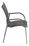 KETTLER TAMPA stohovatelné, hliníkové křeslo - antracit / antracit