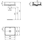 IDEAL STANDARD - Strada II Umyvadlo 50x40 cm, bez otvoru pro baterii, s Ideal Plus, bílá T2965MA