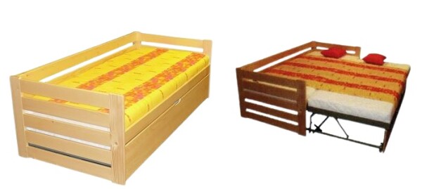 NábytekProNás Výsuvná postel Alka - základní (MASIV) ROZMĚR: 90 x 200 cm