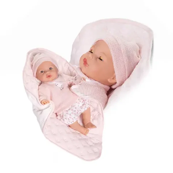 Antonio Juan 14365 BIMBA - mrkací panenka miminko se zvuky a měkkým látkovým tělem - 37 cm