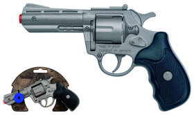 Policejní revolver kovový stříbrný kovový 8 ran - Alltoys Gonher