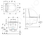 GEBERIT - ONE Závěsné WC se sedátkem softclose, TurboFlush, KeraTect, bílá 500.201.01.1