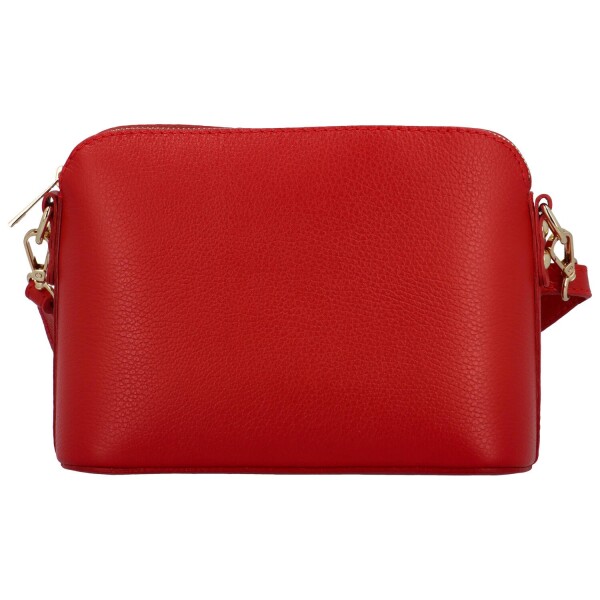 Módní dámská kožená crossbody kabelka Jurina, červená