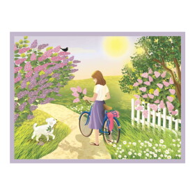 ViSSEVASSE Puzzle Spring – 300 dílků, fialová barva, papír