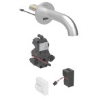 GEBERIT - Piave Elektronická umyvadlová baterie pod omítku, síťové napájení, easy to clean, kartáčovaná nerez 116.282.SN.1