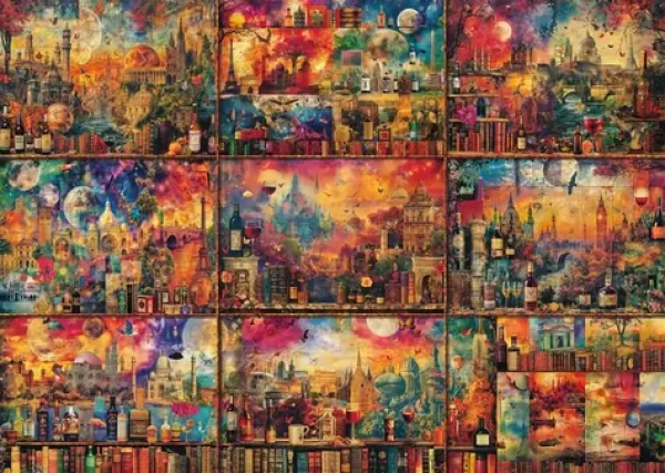 SCHMIDT Puzzle Cestování s knihami a vínem