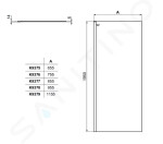 IDEAL STANDARD - Connect 2 Sprchová stěna Wetroom 1200 mm, silver bright/čiré sklo K9379EO