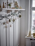 Bloomingville Kovový svícen Arc Brass Větší, zlatá barva, kov