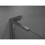MEXEN/S - Velar L sprchový kout, posuvné dveře 120 x 85, dekor, grafit kartáčovaná 871-120-085-33-66