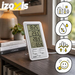 Meteorologická stanice IZOXIS – digitální teploměr, vlhkoměr, hodiny a budík