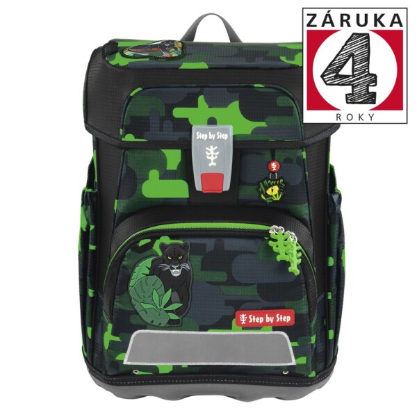 Školní aktovka Step by Step CLOUD, Black Cat Chiko - 5 dílný set, AGR certifikát