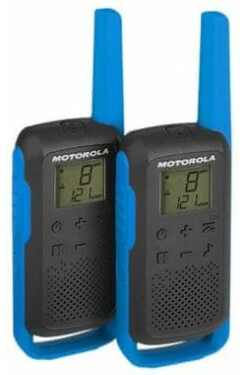 Motorola TLKR T62 modrá / 2x vysílačka / LCD / dosah 8km / 16 kanálů (188044)