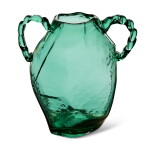 HK living Váza Gemstone Amfora Sapphire 37 cm, zelená barva, sklo