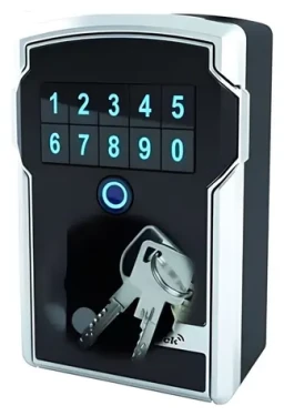Master Lock 5441EURD stříbrno-černá / Bezpečnostní schránka na klíče / Bluetooth / kódová klávesnice / IP55 (5441EURD)