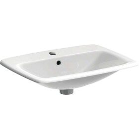 GEBERIT - Selnova Square Umyvadlo 60x45 cm, s 1 otvorem pro baterii, s přepadem, bílá 500.307.01.1